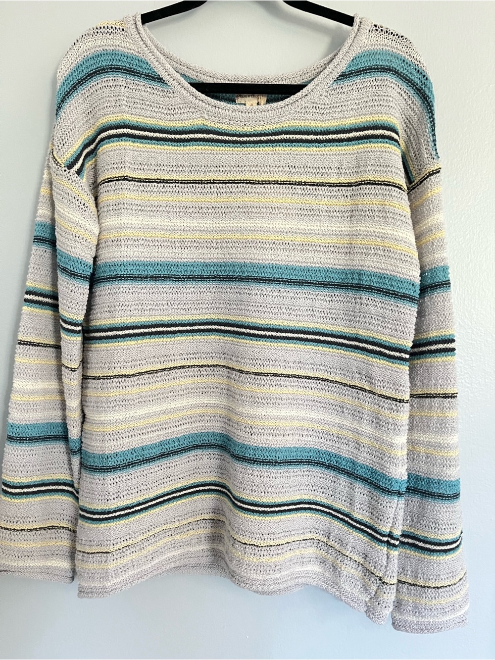 Open Knit Striped Beach Sweater
